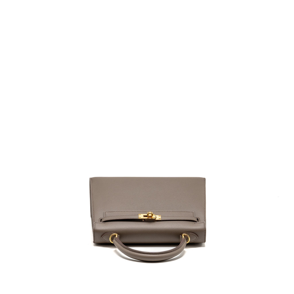 Hermes Kelly 25 Epsom 8F Gris Etain GHW
