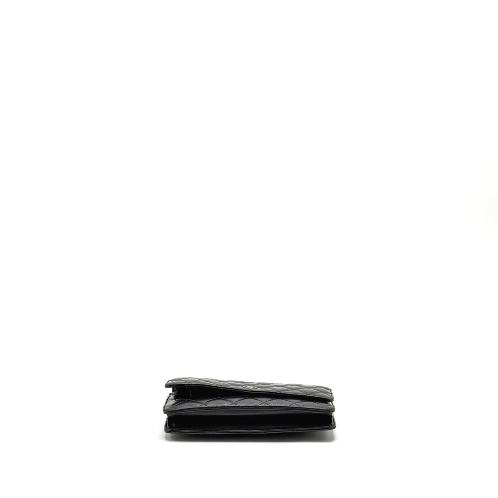 CHANEL CLASSIC WALLET ON CHAIN LAMBSKIN BLACK SHW