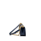 CHANEL MEDIUM BOY BAG LAMBSKIN BLUE GHW