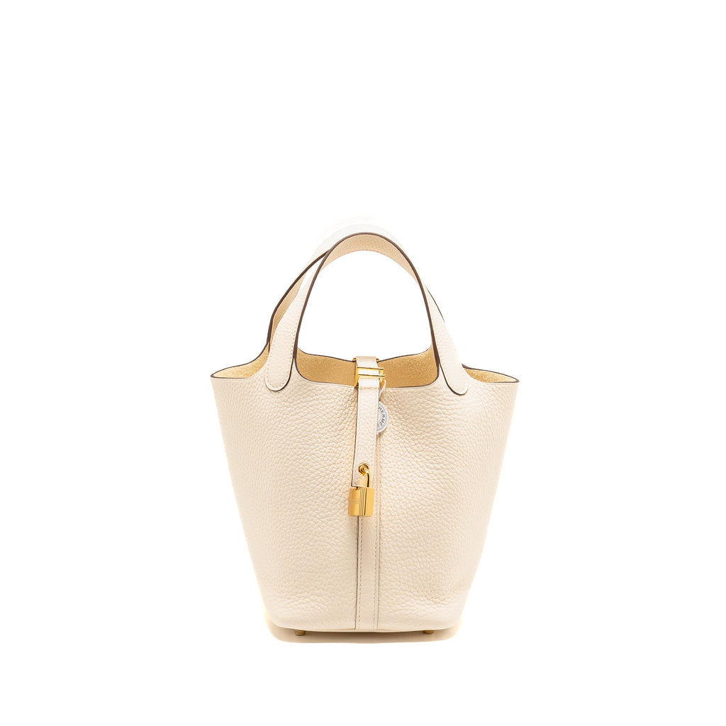 Hermes Picotin 18 Lock Bag Clemence Nata GHW