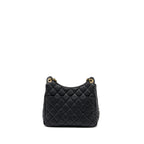 CHANEL 23C HOBO BAG GRAINED CALFSKIN BLACK GHW (MICROCHIP)