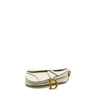 DIOR MEDIUM SADDLE BAG CALFSKIN WHITE GHW