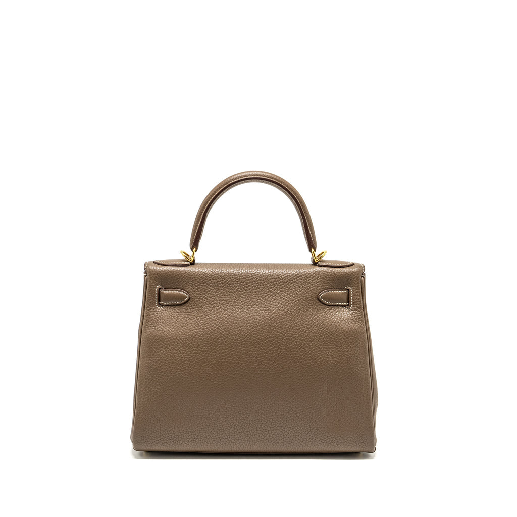 Hermes Kelly 28 Clemence Etoupe GHW