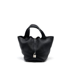 HERMES PICOTIN 22 BAG CLEMENCE BLACK SHW