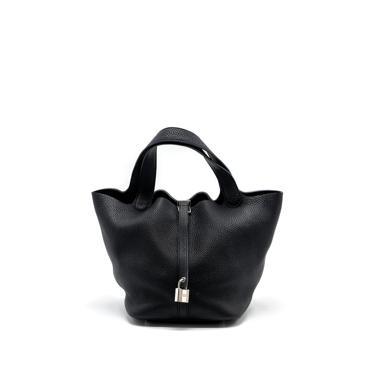 HERMES PICOTIN 22 BAG CLEMENCE BLACK SHW
