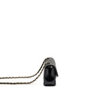 CHANEL MINI RECTANGULAR FLAP BAG LAMBSKIN BLACK LGHW (MICROCHIP)