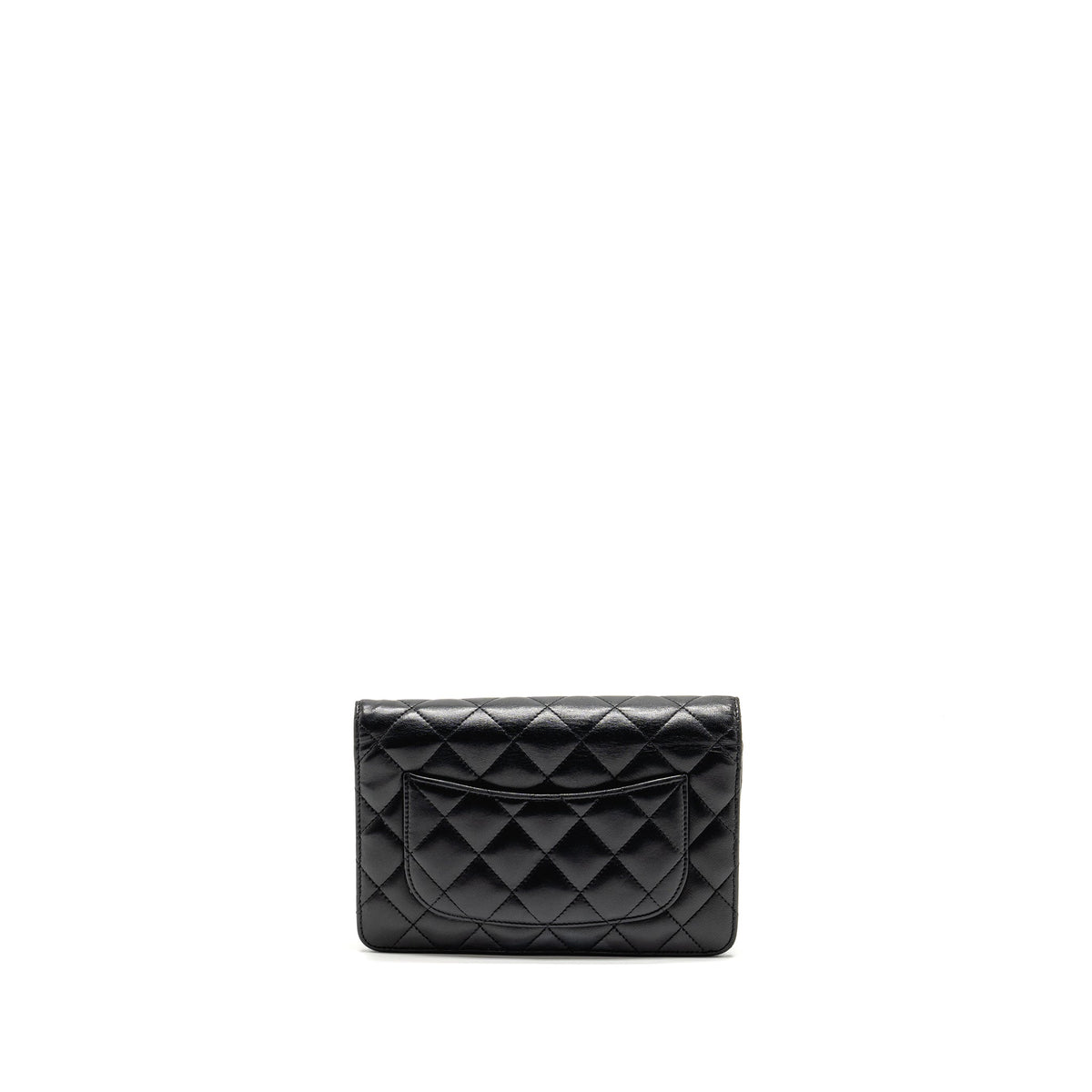 CHANEL CLASSIC WALLET ON CHAIN LAMBSKIN BLACK SHW