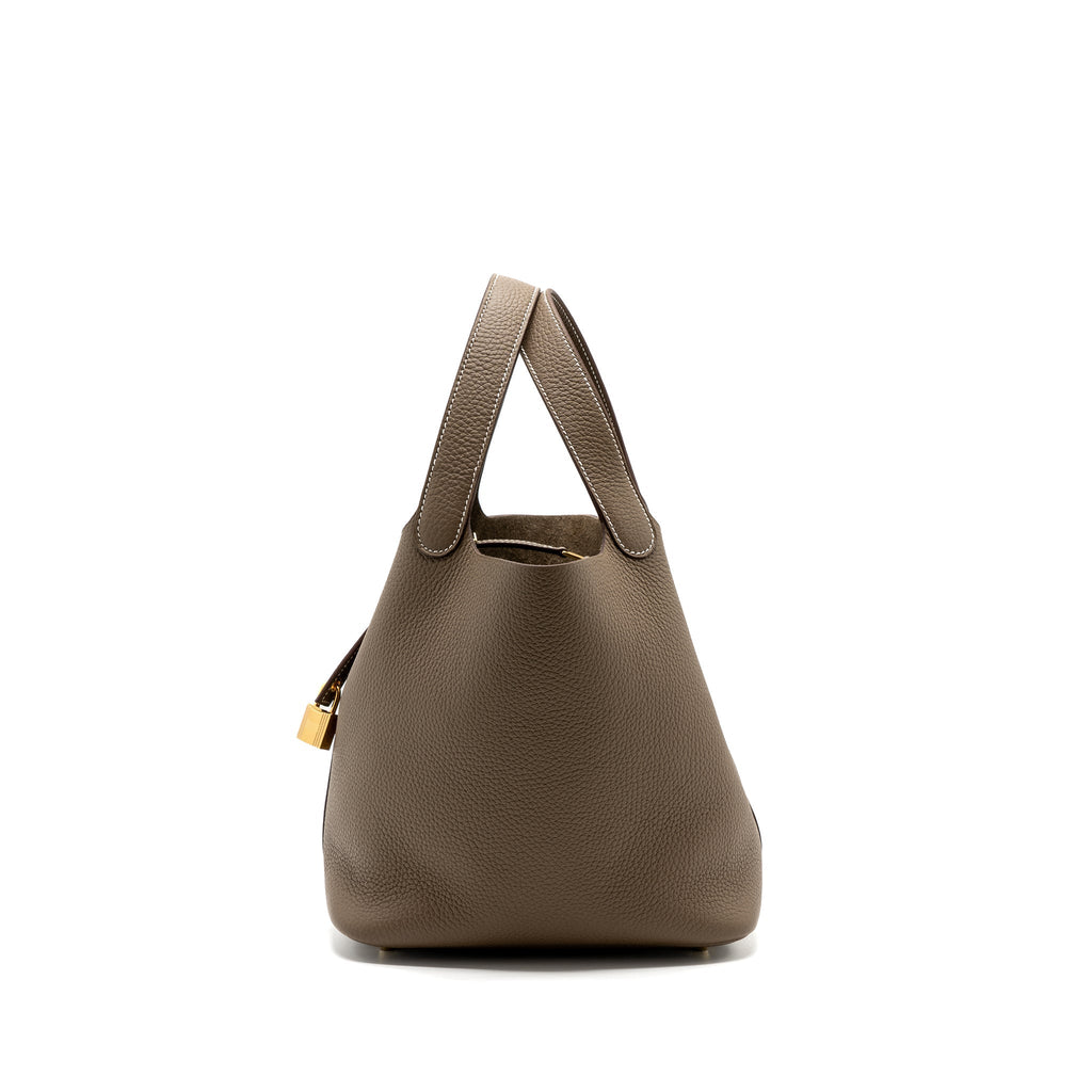 Hermes Picotin 22 Clemence Etoupe GHW