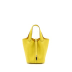HERMES PICOTIN 18 LOCK BAG CLEMENCE LIME SHW
