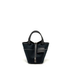 Hermes Cargo Picotin 18 Lock bag canvas / swift Black SHW