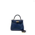 Hermes Kelly 25 Swift Bleu Navy GHW