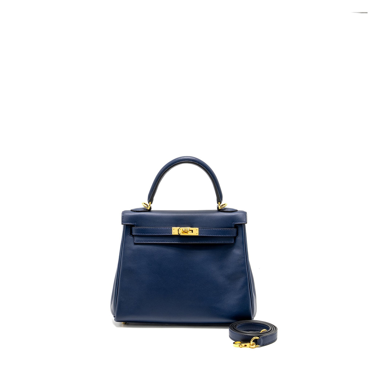 Hermes Kelly 25 Swift Bleu Navy GHW