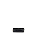CHANEL PEARL CRUSH MINI FLAP WALLET ON CHAIN LAMBSKIN BLACK GHW (MICROCHIP)