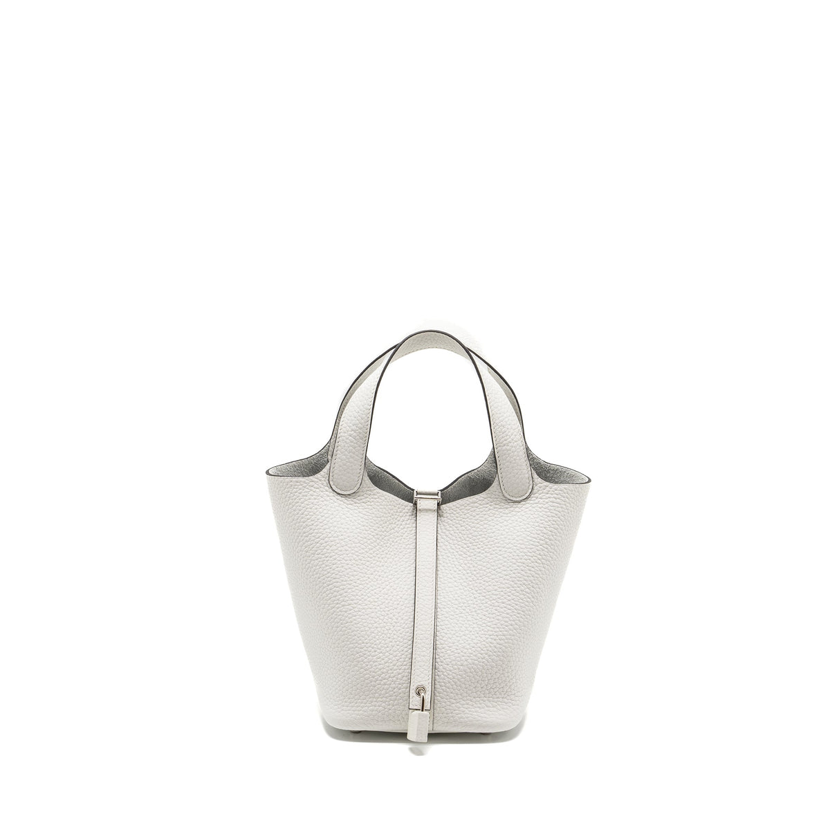 HERMES PICOTIN 18 LOCK BAG CLEMENCE NEW WHITE SHW