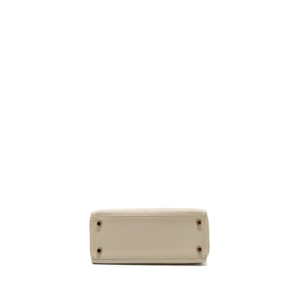 Hermes kelly 25 togo beton GHW with an extra hermes rodeo pm bag charm