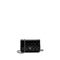 CHANEL CLASSIC WALLET ON CHAIN PATENT BLACK SHW