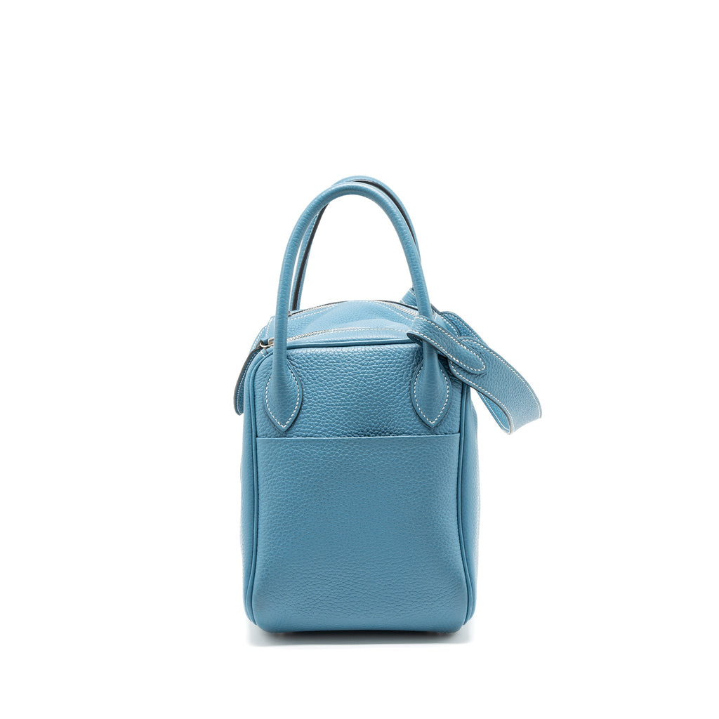 Hermes Lindy 30 Clemence Blue Jeans SHW