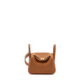 Hermes Mini Lindy Clemence Gold GHW