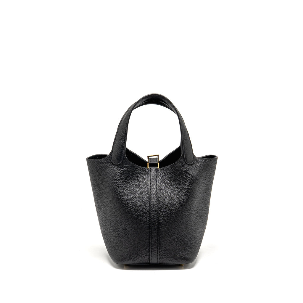 Hermes Picotin 18 Lock Bag Clemence Black GHW