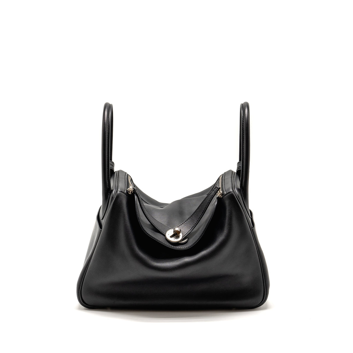 HERMES TOUCH LINDY 30 SWIFT/ALLIGATOR MISSISSIPPIENSIS BLACK SHW