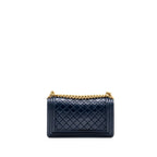 CHANEL MEDIUM BOY BAG LAMBSKIN BLUE GHW