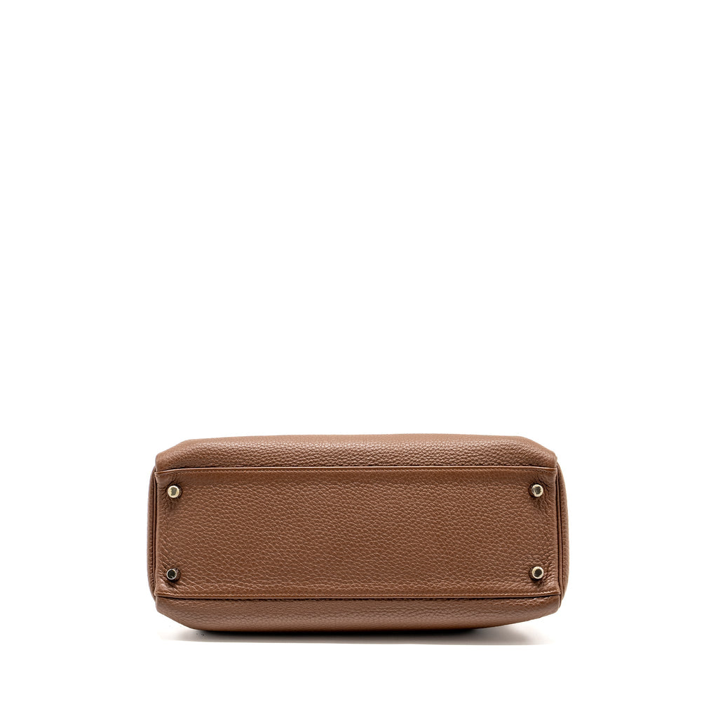 Hermes kelly 32 togo chocolate SHW