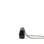 CHANEL MINI SQUARE FLAP BAG LAMBSKIN BLACK LGHW (MICROCHIP)