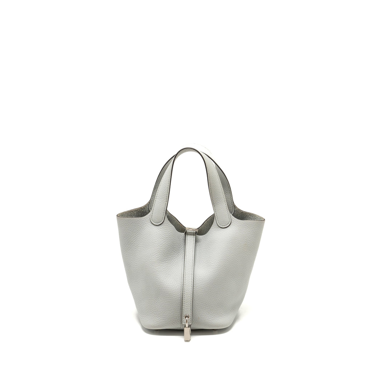 Hermes Picotin 18 Lock Bag Clemence Blue Pale SHW