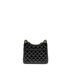 CHANEL 23C HOBO BAG SHINY CALFSKIN BLACK BRUSHED GHW (MICROCHIP)