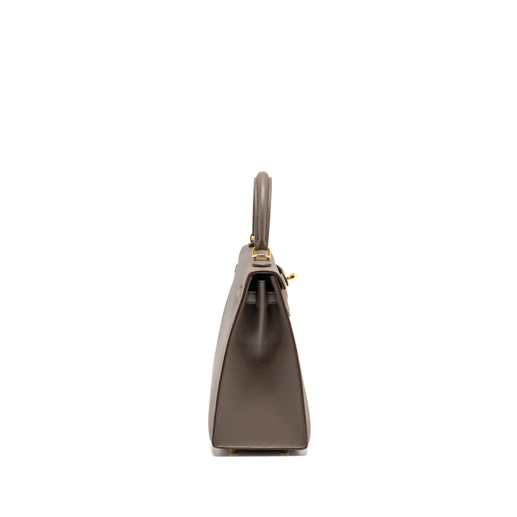 Hermes Kelly 25 Epsom 8F Gris Etain GHW