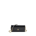 PRADA LONG WALLET WITH CHAIN SAFFIANO BLACK GHW