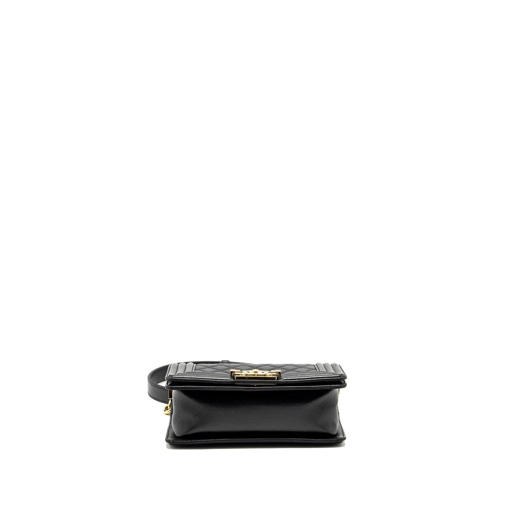 CHANEL SMALL BOY BAG LAMBSKIN BLACK GHW