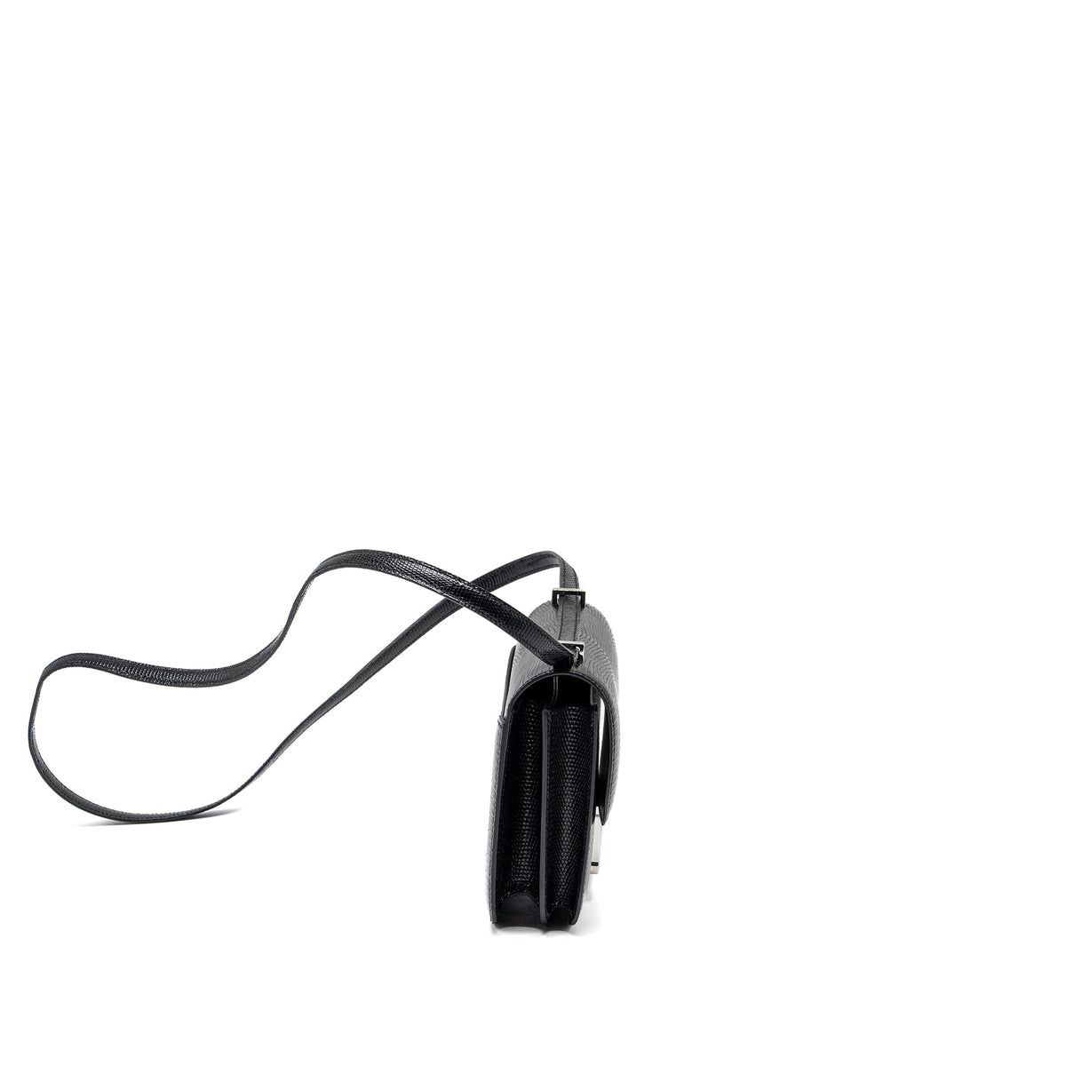 HERMES MINI CONSTANCE LIZARD VARANUS SALVATOR BLACK SHW