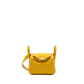 Hermes mini lindy clemence 9D Jaune amber GHW