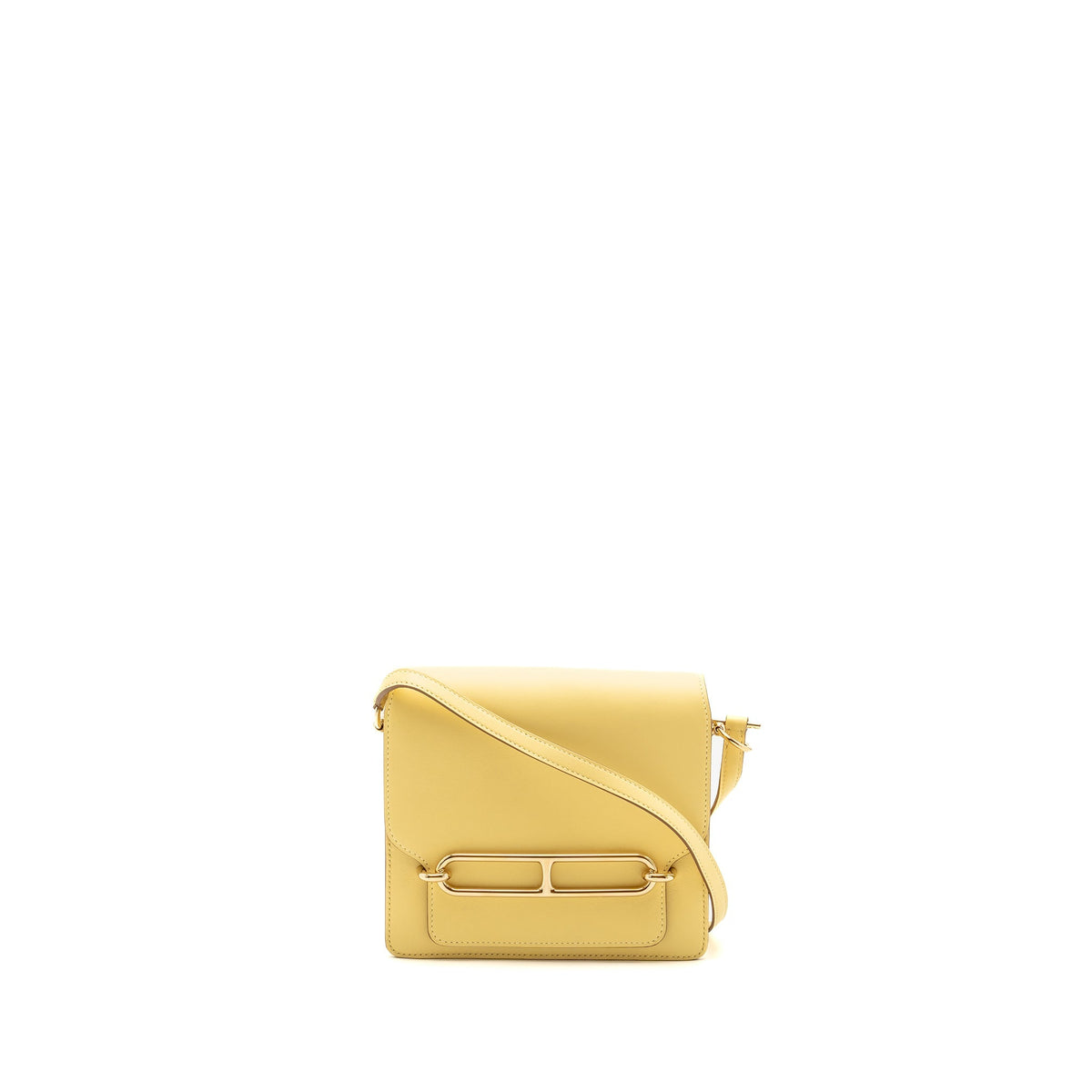 Hermes Mini Roulis Swift 1Z Jaune Poussin GHW