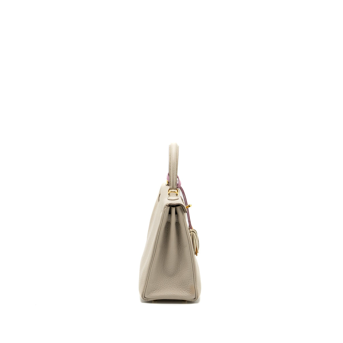 Hermes kelly 25 togo beton GHW with an extra hermes rodeo pm bag charm