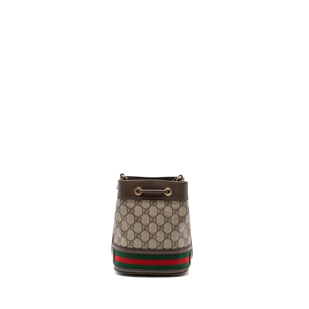 GUCCI OPHIDIA BUCKET BAG GG SUPREME CANVAS GHW