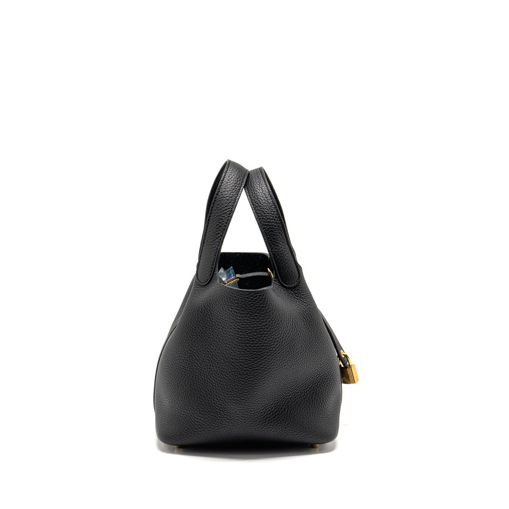 Hermes Picotin 18 Lock Bag Clemence Black GHW