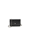CHANEL CLASSIC WALLET ON CHAIN LAMBSKIN BLACK SHW