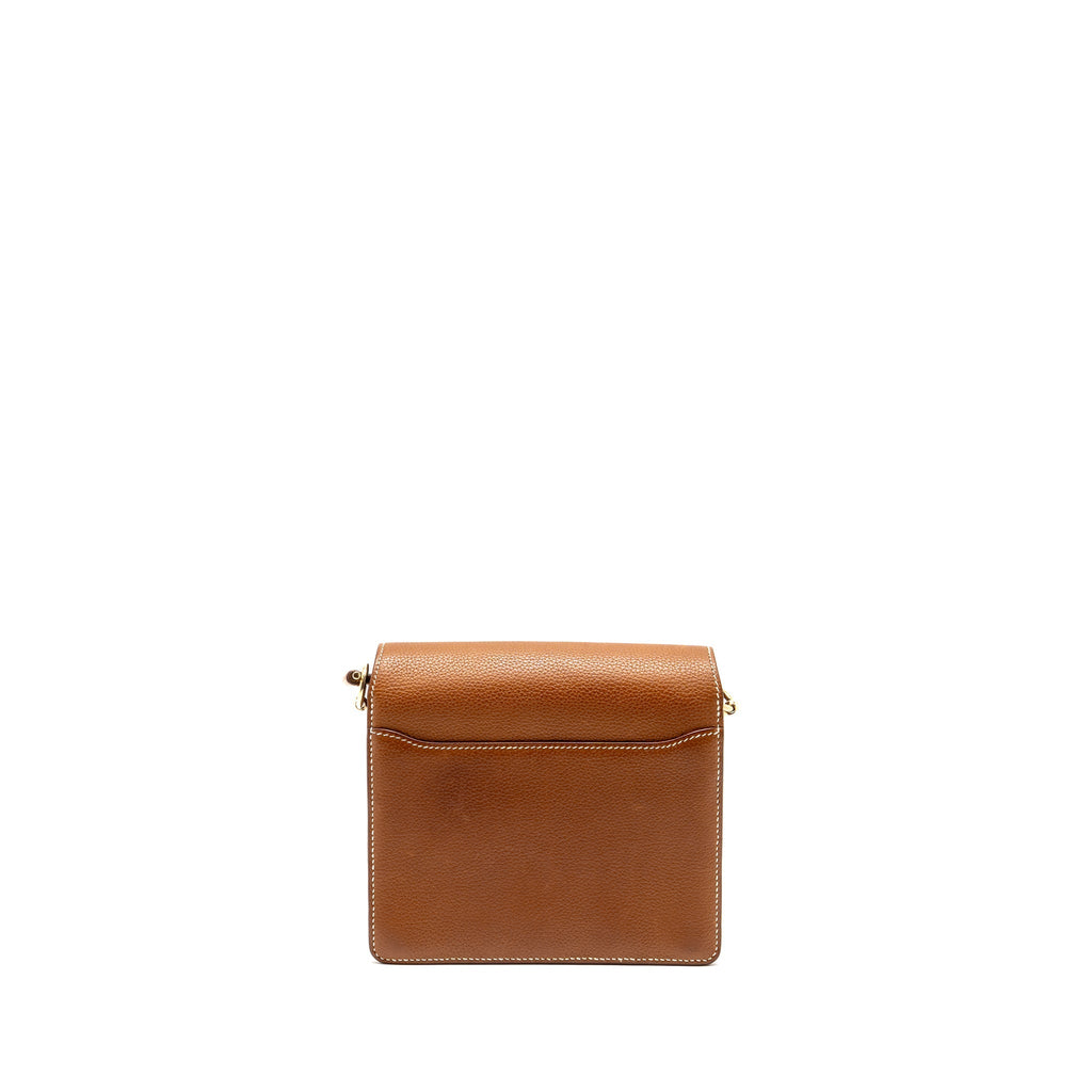 Hermes Mini Roulis Barenia Faubourg 34 Fauve Gold LGHW