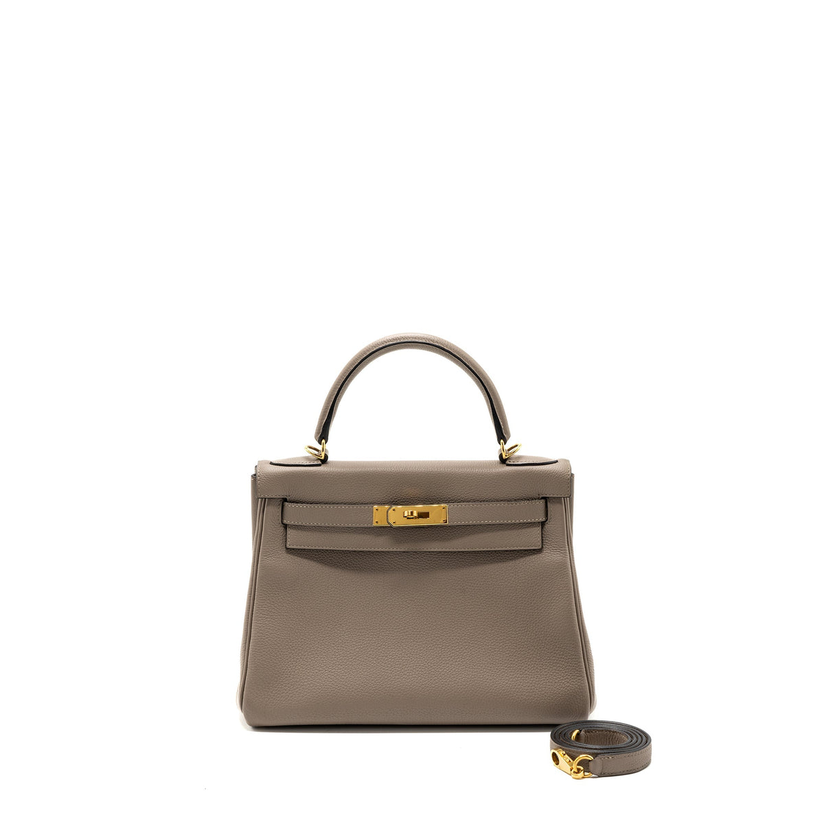 Hermes Kelly 28 togo gris asphalt GHW