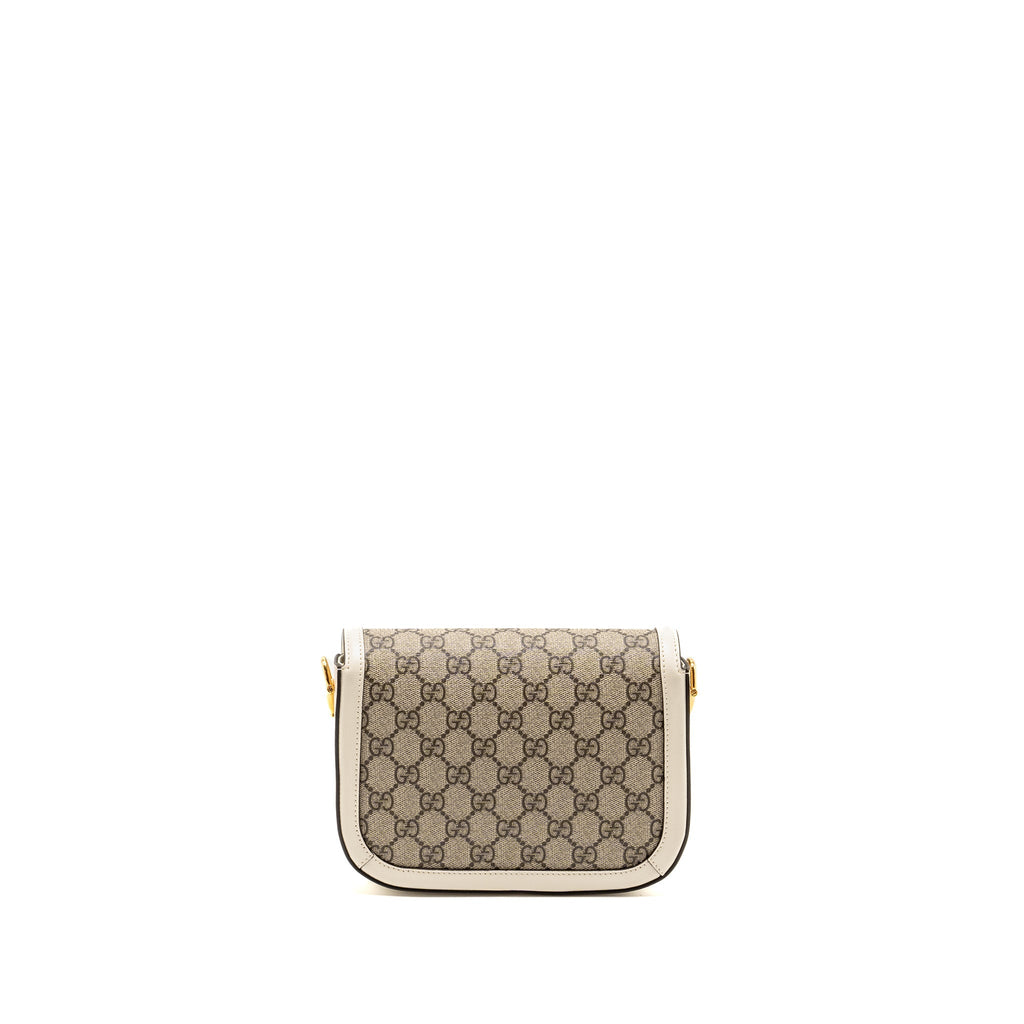 GUCCI MINI HORSEBIT 1955 BAG GG SUPREME CANVAS/LEATHER WHITE/MULTICOLOUR GHW