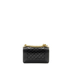 CHANEL SMALL BOY BAG LAMBSKIN BLACK GHW