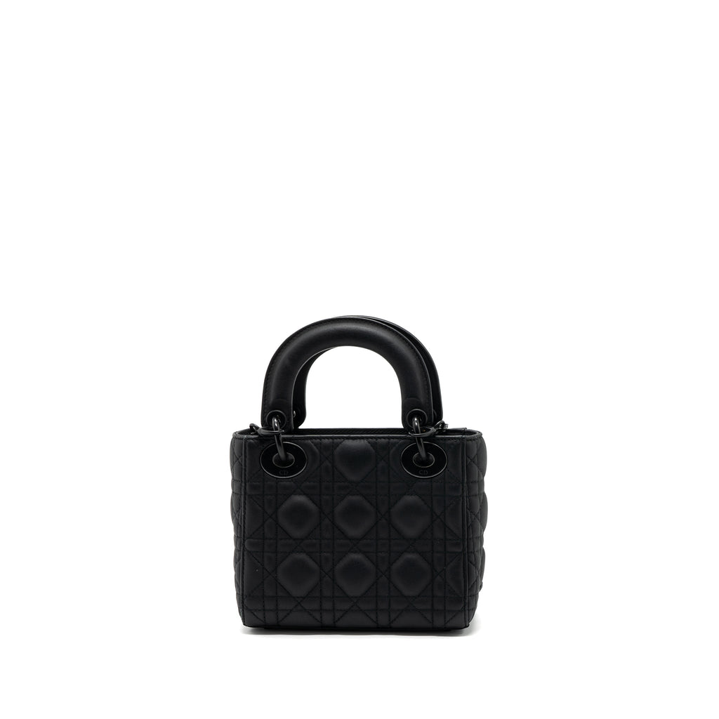 DIOR MINI LADY DIOR CALFSKIN SO BLACK