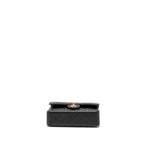 CHANEL SMALL CLASSIC DOUBLE FLAP BAG CAVIAR BLACK GHW