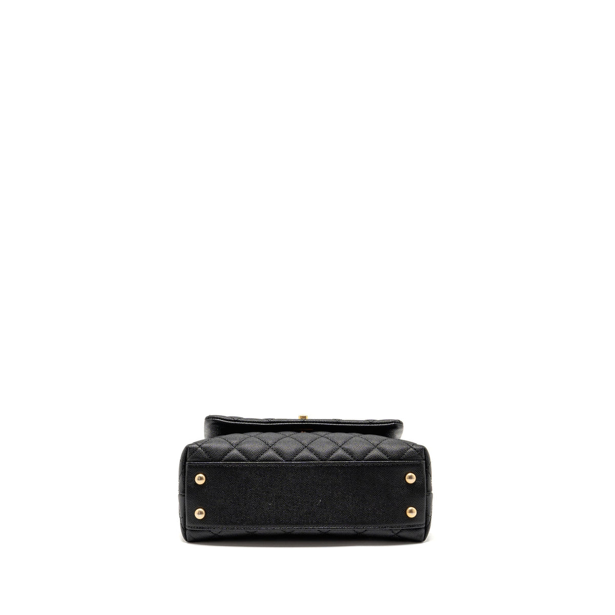 CHANEL SMALL COCO HANDLE WITH PYTHON HANDLE CAVIAR BLACK/BURGUNDY GHW