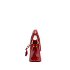 PRADA SMALL GALLERIA BAG PATENT CHERRY GHW