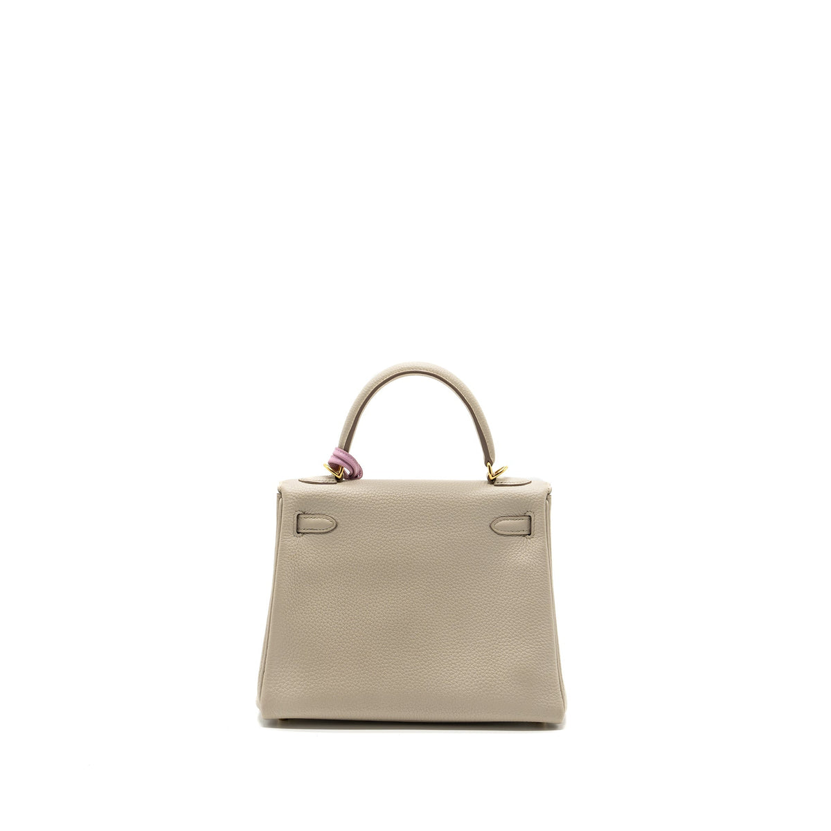 Hermes kelly 25 togo beton GHW with an extra hermes rodeo pm bag charm