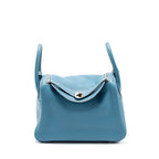 Hermes Lindy 30 Clemence Blue Jeans SHW