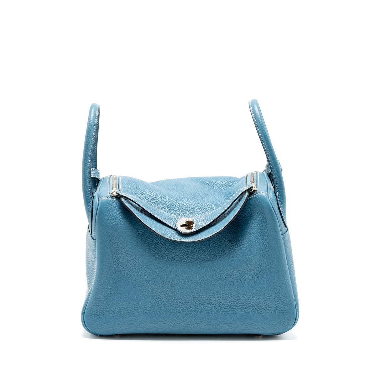 Hermes Lindy 30 Clemence Blue Jeans SHW